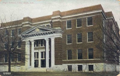 Photo: Postcard of Little Rock High School. From LRSD archives. 