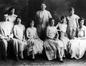 Photo: First graduating class of Little Rock Junior College. From University of Arkansas at Little Rock website. 