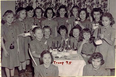 Girl Scout Troop 95, Oakhurst Elementary, ca. 1955. Photo courtesy of Glenda Brown Eddins. 
