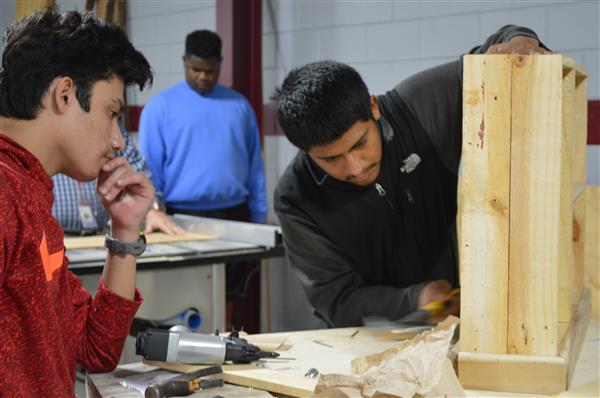 Students building